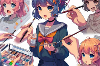 create characters in the style of manga or anime