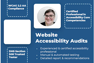 audit 3 pages on your website for wcag aa compliance