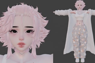 create custom vrchat avatar 3d model furry avatar vtuber vrc avatar for vrchat