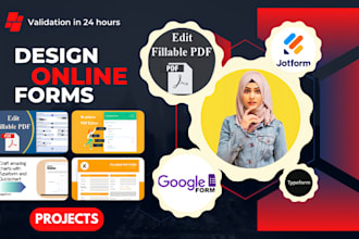 design professional online fillable PDF forms, jotform, and google forms