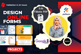design professional online fillable PDF forms, jotform, and google forms