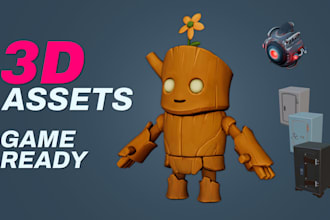 create game ready 3d stylized props and handpainted assets