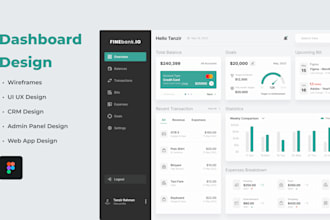 do dashboard design CRM design web app UI UX design in figma