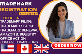 be your trademark attorney for trademark search ,filing registration in USA