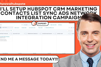 setup hubspot CRM marketing contacts list sync ads network integration campaign