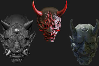 sculpt 3d mask, 3d helmet, cosplay mask, 3d face mask, helmet  for 3d printing