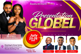 design and redesign a nice church, newsletter, calendar, concert, podcast flyer