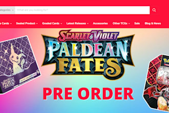 design pokemon shopify website tcg ccg store pokémon dropshipping website