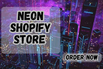 design neon shopify store neon website led light shopify website neon light