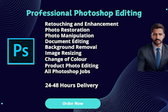 do photoshop editing and image retouching for you
