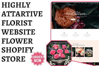 design flower shopify garden store florist website flower dropshipping website