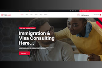 design immigration website lawyer wordpress website visa application website