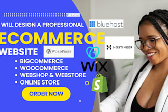 ecommerce webshop bigcommerce online store on godaddy, wix , shopify, wordpress