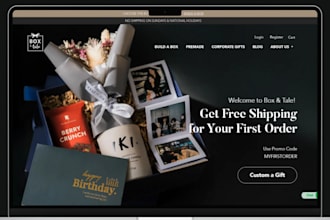 gift box shopify store gift store gift cards flower website christmas card store