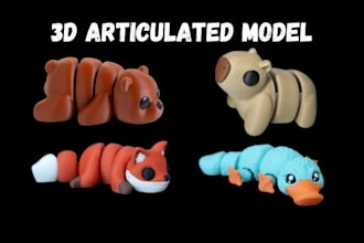 sculpt 3d bjd 3d flexi 3d doll toy 3d articulated model fidget toys for printing
