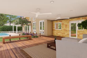 do your garden, backyard, terrace, realistic landscape