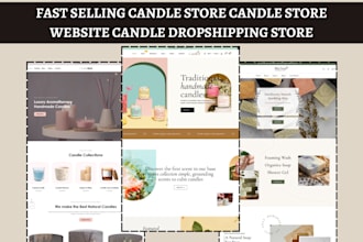 design fast selling candle store candle lighting shopify dropshipping  website