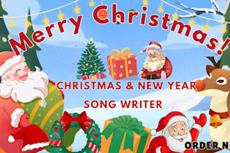 be your female christmas and new year songwriter and song singer, lyrics writing