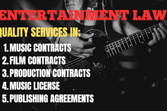 be your entertainment law and music law consultant