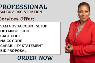 set up sam gov and prepare capability statements and bid proposals