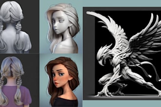 sculpt 3d print ready stl, toy, 3d coin, statue figurine, animal character model
