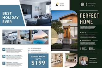 design a unique real estate flyer and marketing materials