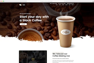 design coffee shopify store coffee website  store coffee shopify dropshipping
