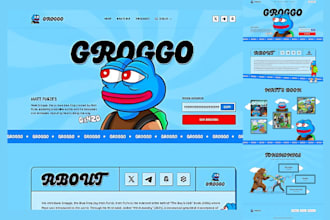 build crypto meme coin website, meme token or coin website