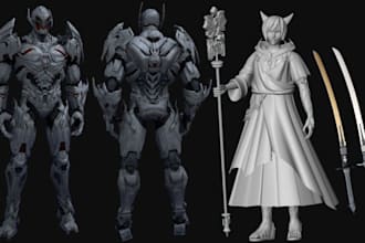 sculpt 3d cosplay design character statue miniature  modeling action figure 3d
