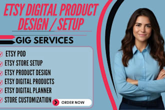 etsy digital products design etsy shop setup etsy products listing seo clip art