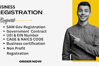 non profit business registration, sam gov, 501c3 mbe ein cage code uei mb