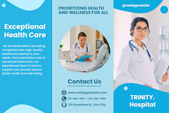 design flyers and brochures for clinics, physicians, and health services
