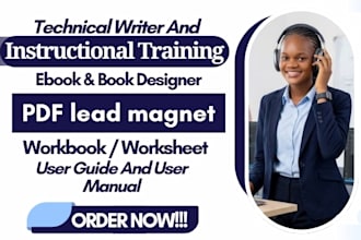 design or rebrand training manual, user guide, workbook, ebooks, PDF lead magnet