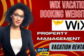 wix or wordpress real estate website vacation rental property management
