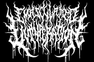 design death metal, black metal and heavy metal logo for your band