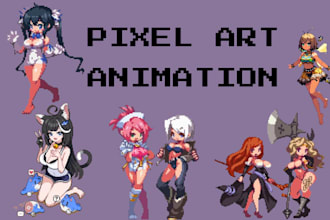 create pixel art animation character design 8 bit background video games