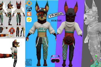 create custom vrchat avatar 3d character model nsfw vrchat rig vrc avi in unity