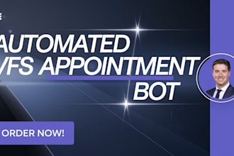 develop automated vfs appointment bot vfs bot vfs booking bot online booking bot
