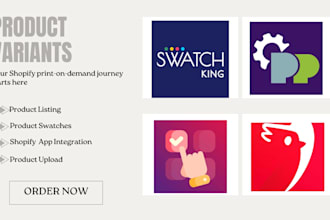 setup shopify product variants avis infinite PC swatch king  sc globo zepto king