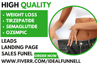 generate weight loss leads tirzepatide ozempic lipotrim semaglutide landing page