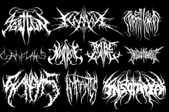 make your killer black metal logo within 24hrs