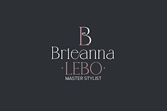 design luxurious yet edgy independent hairstylist logo