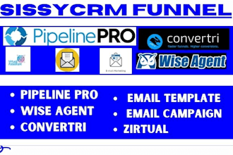 setup kajabi pipeline pro wise agent convertri email template email campaigns VA