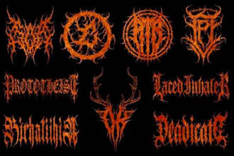draw a metal band logo