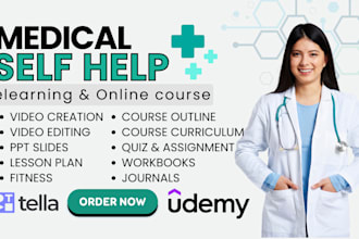 do medical online course, fitness, self help workbook with journal