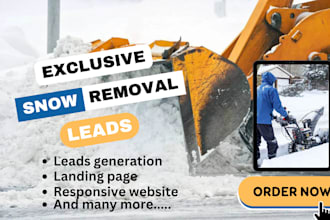 generate snow removal leads junk removal snow removal website