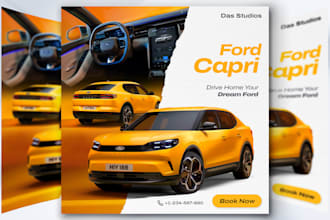 design professional automotive flyers, ads, and social media posts