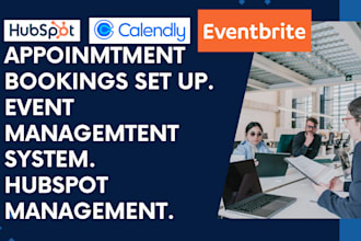 set appointment booking on calendly, events with eventbrite, with hubspot zapier