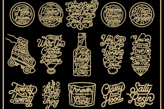 design custom monoline typography logo within 12 hours