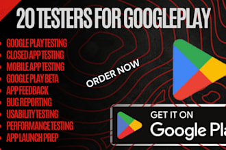 provide real 20 testers google play console android app testing, closed testing